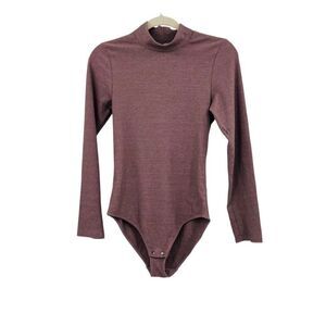 NWT Mohnton Made Bodysuit Brown High Neck Size M